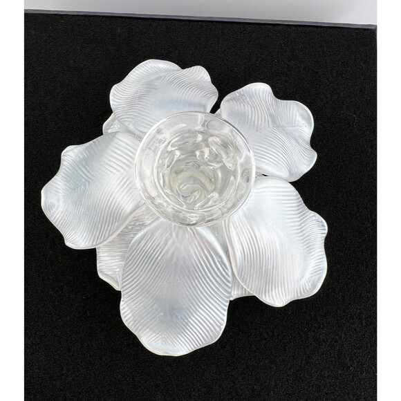NIB WATERFORD Crystal White Rose Flower Head Paperweight Decor Floral Gift Lux - Picture 5 of 10